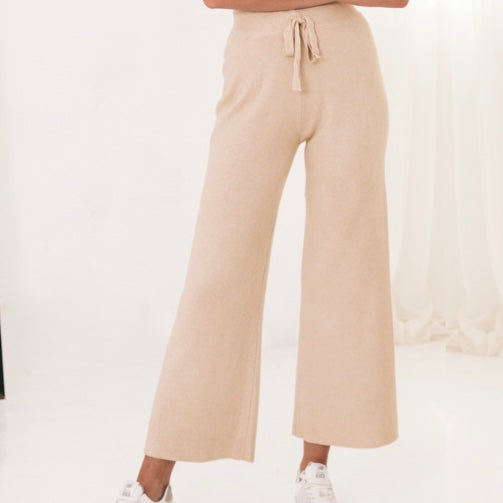 Luca Knit Pants - Beige