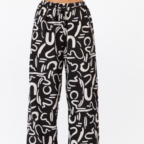 Monochrome Tie Pant