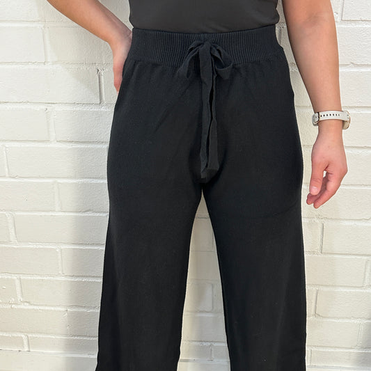 Luca Knit Pant  - Black