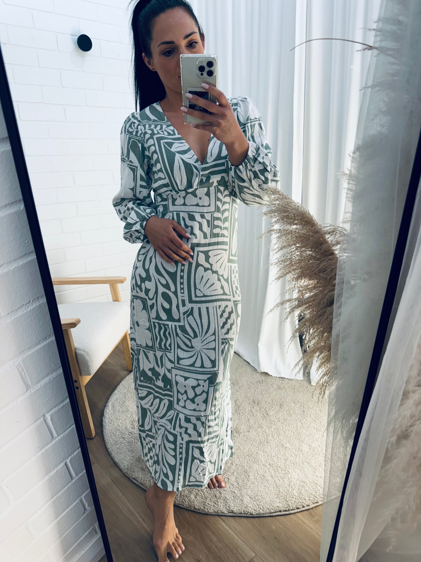 Rodeo Long Sleeve Midi Dress