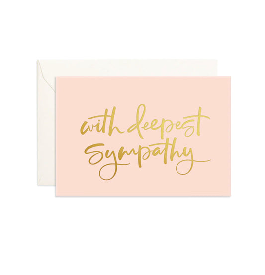 Deepest Sympathy Cream Mini Greeting Card