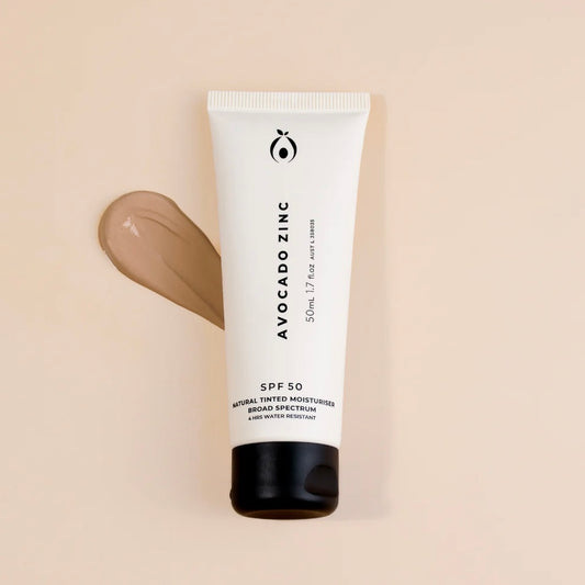 Avocado Zinc SPF 50 Natural Tinted Moisturiser - Medium/Dark