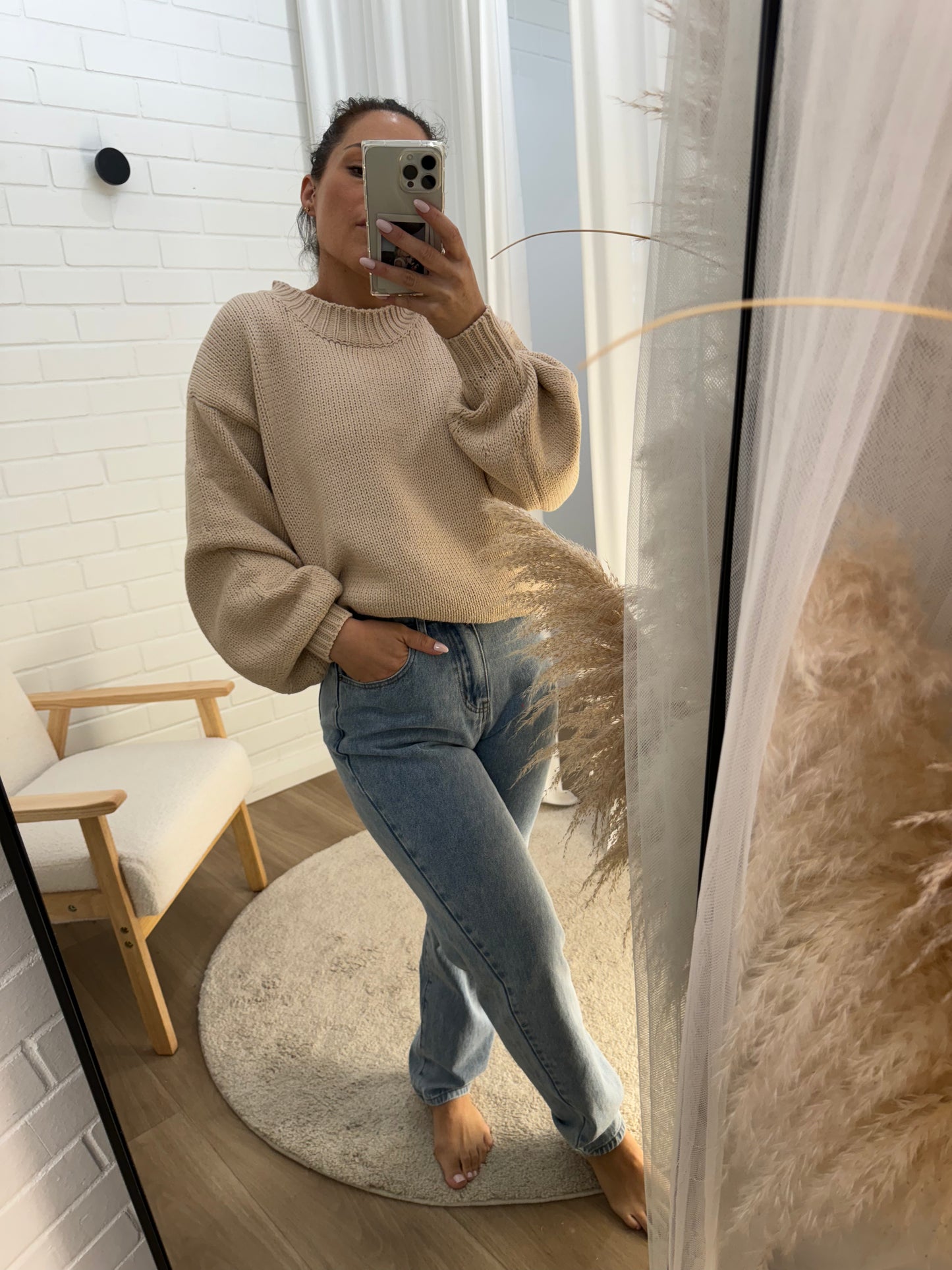 Sydney Knitted Jumper in Cream