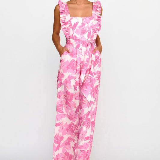 Floral Frill Jumpsuit