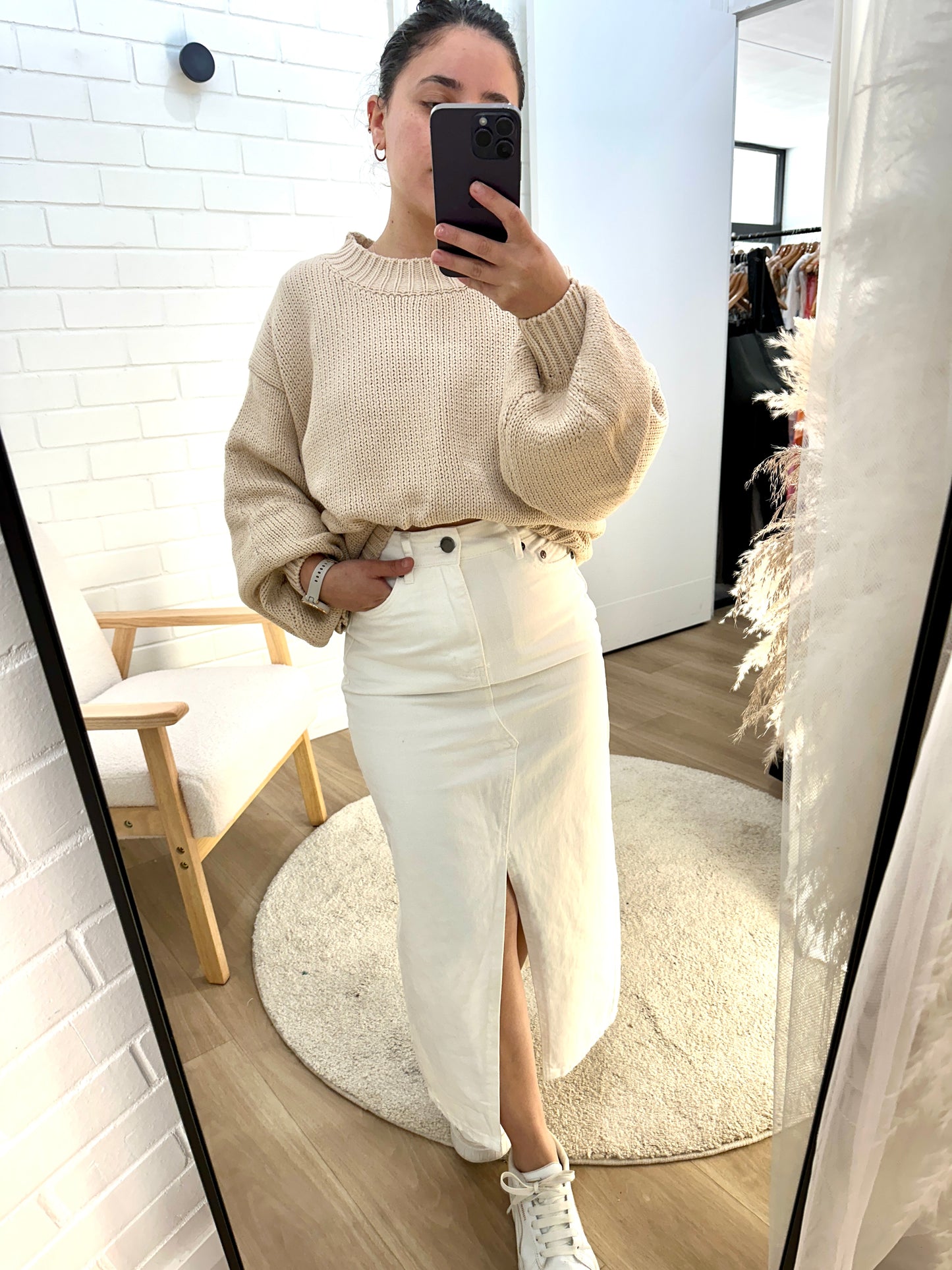 Sydney Knitted Jumper in Cream