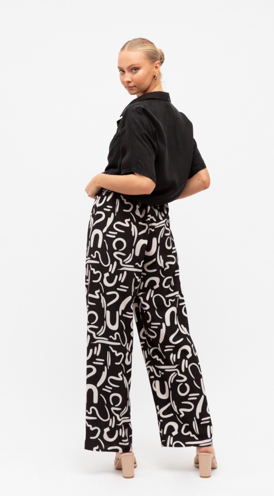 Monochrome Tie Pant