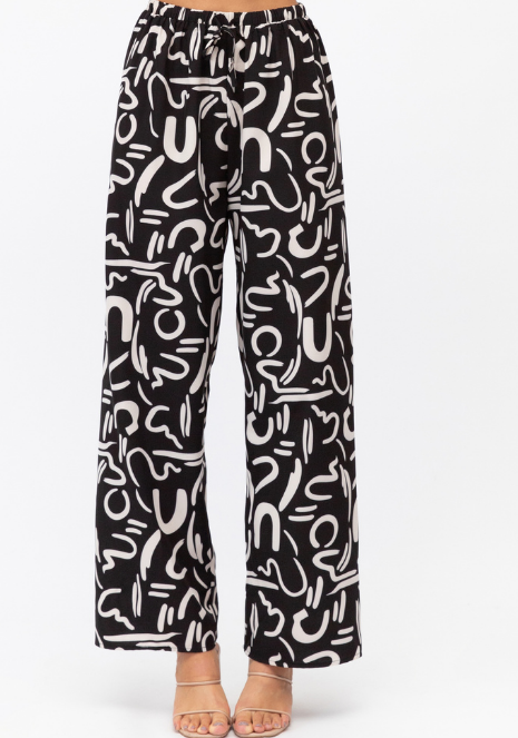 Monochrome Tie Pant