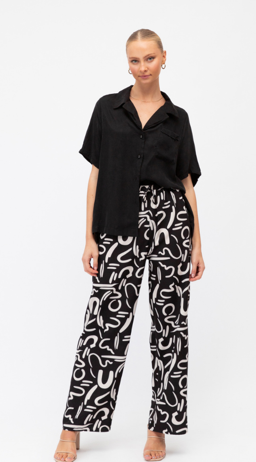 Monochrome Tie Pant